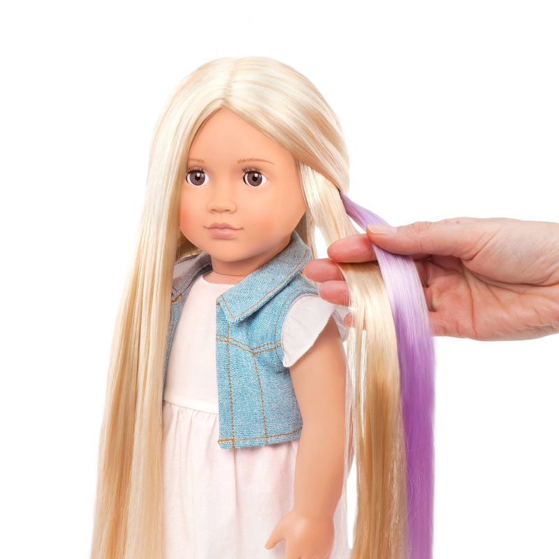 Our Generation Phoebe with Hair Clips &#38; Styling Book 18&#34; Hair Grow Doll, 4 of 11