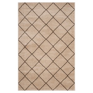 Creme/Brown Geometric Loomed Accent Rug - (3