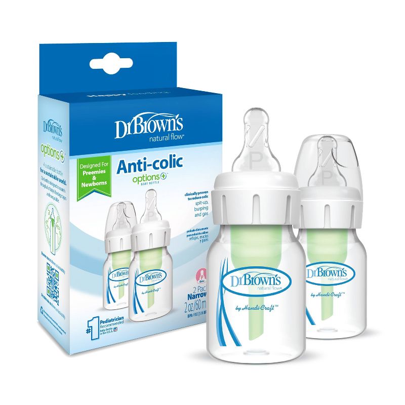 Dr. Brown&#39;s 2oz Anti-Colic Options+ Narrow Baby Bottle with Preemie Flow Nipple - 0m+, 4 of 16