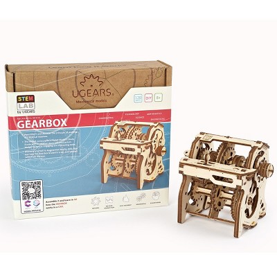 UGears STEM LAB Gearbox - Educational Mechanical Model Kit