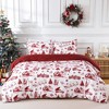 Christmas Reindeer Duvet Cover - Soft Brushed Microfiber Holiday Bedding Set with Zipper Closure (King Size, Christmas Reindeer) - 2 of 4
