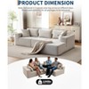 Coucheta 108" Modular Cloud Sectional - L-Shaped with Left/Right Chaise, Fluffy Compressed, Boneless Sofa Bed, No Assembly, Multiple Colors - 2 of 4