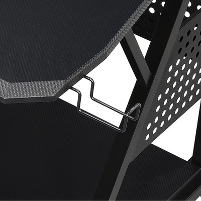 Acme Black Studio Music Desk with Drawer and Keyboard Tray