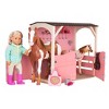Our Generation Horse Barn Playset for 18" Dolls - Saddle Up Stables - Pink - image 3 of 4