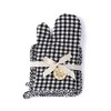 Shiraleah Gina Black and White Check Print Pot Holder and Oven Mitt Set - 2 of 2