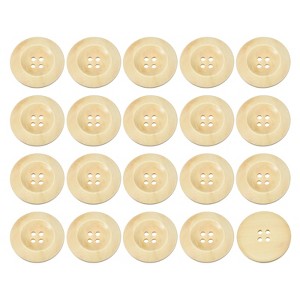 Unique Bargains Wooden DIY Craft Clothing Sewing Buttons 50 Pcs - 1 of 4