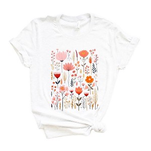 Simply Sage Market Women's Pink Floral Short Sleeve Graphic Tee - 1 of 4