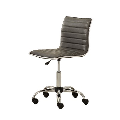 NicBex Faux Leather Adjustable Height Home Office Desk Chairs with Mid-Back and Universal Wheels for Work Study Vanity
