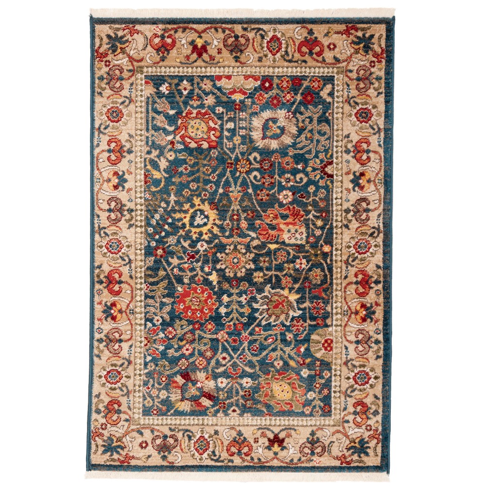  Loomed Floral Accent Rug Blue