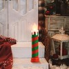 Mr. Christmas 24" Glittery Blow Mold LED Stripe Candle Outdoor Christmas Decoration - 2 of 3
