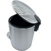 Home Mart Goods 10" Tall Chrome Stainless Steel Step Garbage Can with Removable Inner Bucket, Soft-Close Metal Waste Basket with Foot Pedal - 3 of 4