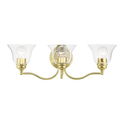Livex Lighting Moreland 3 - Light Vanity in  Polished Brass