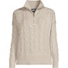 Lands' End Women's Drifter Cotton Quarter Zip Pullover Sweater - 3 of 3