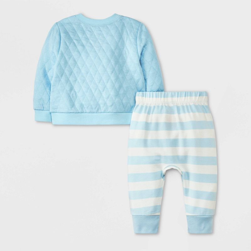 Baby &#39;Happy Together&#39; Graphic Top &#38; Bottom Set - Cat &#38; Jack&#8482; Blue, 3 of 8