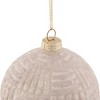 Northlight Geometric Glass Ball Christmas Ornament - 4" - White - image 4 of 4