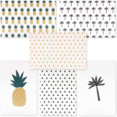 Best Paper Greetings 48-Pack Greeting Cards Blank Note with Envelopes for All Occasions, Various Pineapple & Palm Tree Designs, 4 x 6 Inches