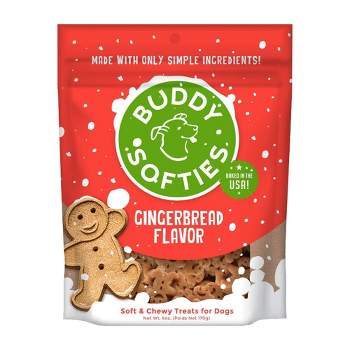 Buddy Biscuits Holiday Gingerbread Soft and Chewy Dog Treats - 6oz