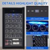 28 Bottle Compressor Wine Cooler, Freestanding Beverage Refrigerator with Digital Temperature Control & Double-Layer Glass Door - 3 of 4