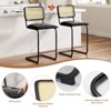 NicBex Set of 2 PU Leather Bar Stools,Counter Height Bar Stools with Rattan Back,Armless Bar Chairs for Kitchen Island,Dining Room,Home Bar - 4 of 4