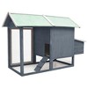 vidaXL Chicken Cage Gray 66.9 in.x31.9 in.x43.3 in. Solid Pine & Fir Wood - 4 of 4