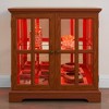 Racxily LED Display Cabinet, Antique Display Cabinet with Adjustable Shelves, Elegant Bookcase, Storage Cabinet for Home Decor - 2 of 4