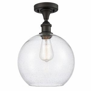 Athens - 1 Light Semi-Flush Mount In Industrial Style-15 Inches Tall and 10 Inches Wide - 1 of 1