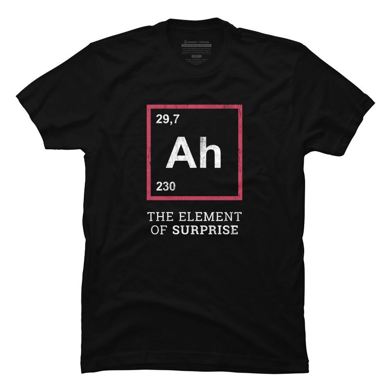 Men's Design By Humans Ah the element of surprise - funny gift idea By villainspirit T-Shirt, 1 of 5
