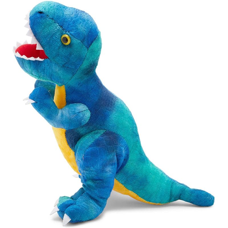 Blue Panda T-Rex Themed Plush Toy for Kids, Dinosaur Stuffed Animal Gift for Boys, 10 inches, Blue, 4 of 6