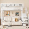 ORRD Twin Loft Bed with Stairs & Wardrobe - Metal High Sleeper Bed with Storage Shelves for Kids Teens Small Spaces,Black - 4 of 4