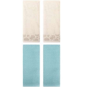 REGALWOVEN 4 Pcs Cotton Bathroom Hand Towels for Kitchen - 1 of 4