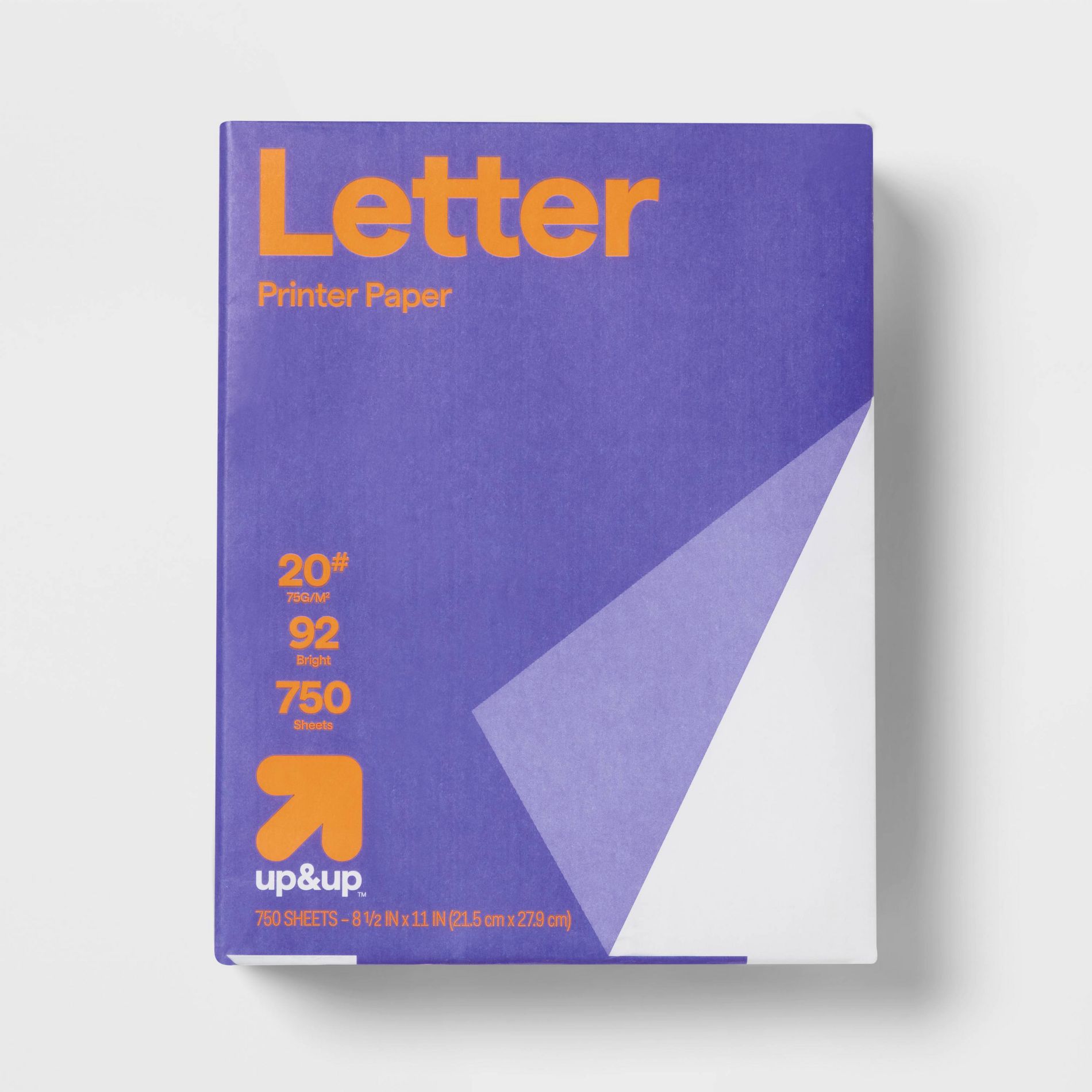 750 Sheets Letter Printer Paper White - up&up™: 8.5x11 Inch, 20 lb, 92 Brightness, Stationery, Office Supplies