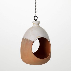 Sullivans 11.5" Pueblo Terracotta Bird Feeder - 1 of 3