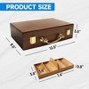 GSE 300pcs Wooden Poker Chip Case, Casino Chip Case with 3 Poker Chip Tray/Holder - 2 of 4