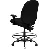 Emma and Oliver 400 lb. Big & Tall Black Fabric Adjustable Back Ergonomic Draft Chair - Arms - 2 of 4