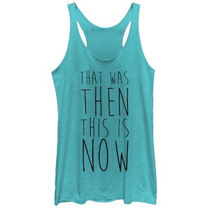 Women's CHIN UP That Was Then This is Now Racerback Tank Top - 1 of 3