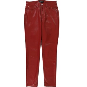GUESS Womens Faux-Leather Casual Chino Pants - 1 of 1