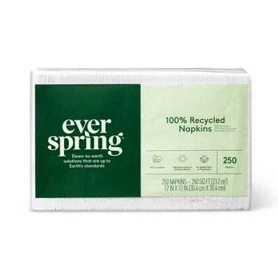 100% Recycled Napkins - 250ct - Everspring™