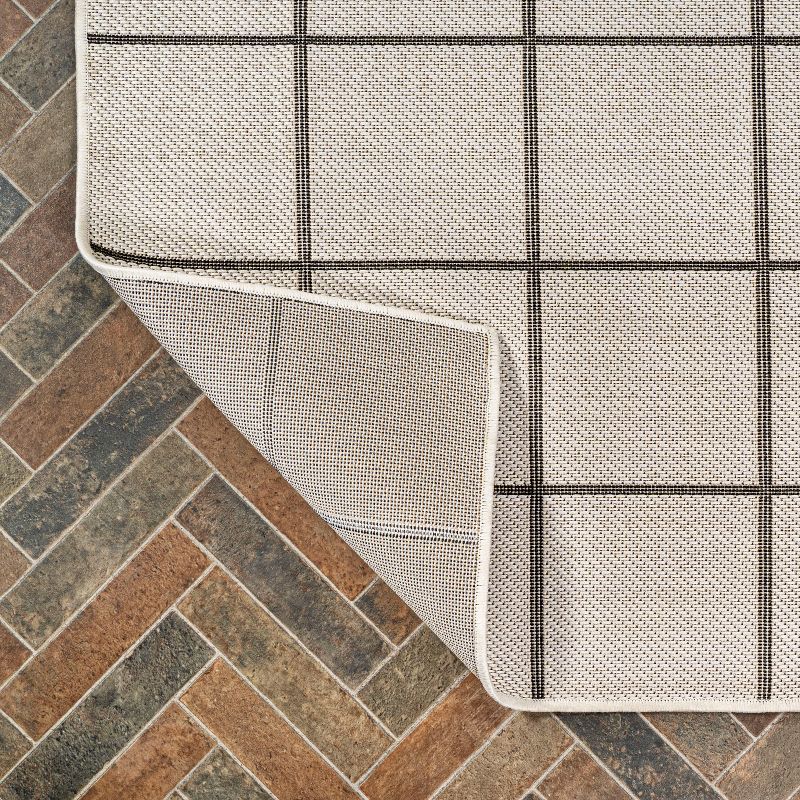 Grid Modern Squares Indoor/Outdoor Area Rug - JONATHAN Y, 4 of 13