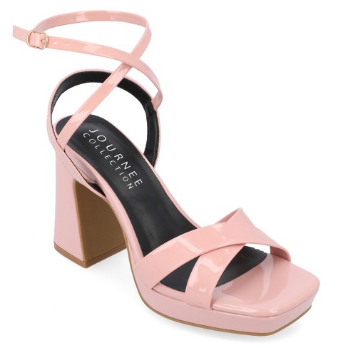 Blush sandals mid heel sale