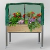 CedarCraft Self-Watering Cedar Planter Rectangular Outdoor Garden Bed Includes Greenhouse & Bug Cover Natural 21"x47"x32": Elevated - 3 of 4