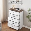 Drawer Dresser, Modern Fluted Dressers for Bedroom with Wood Top, Wooden Dresser & TV Stand,Clothes Storage for Living Room,Hallway - 3 of 4