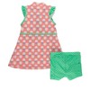 RuffleButts Toddler Girls UPF50+ Sleeveless Zip Ruffle Sleeve Active Dress - Pink Tee Time, 4T - 2 of 4