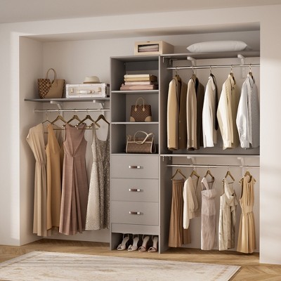 Aheaplus Closet Organizer System with Drawers and Shelves