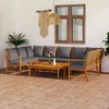 vidaXL Garden Lounge Set Dark grey cushions - 2 of 4