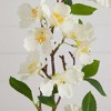 Nearly Natural 38-in Artificial White Blossom Flower Stems, Set of 3 - 3 of 3
