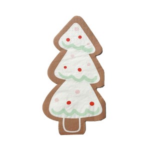 Daydream Society - Baking Spirits Bright Tree Cookie Napkins - Pack of 16 Paper Napkins - 1 of 3
