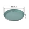 Unique Bargains Restaurant Home Bar Round Plastic Non-Slip Food Service Tray 2 Pcs - 2 of 4