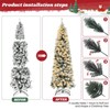 Pre-Lit Flocked LED Douglas Fir Artificial Christmas Tree - 2 of 4