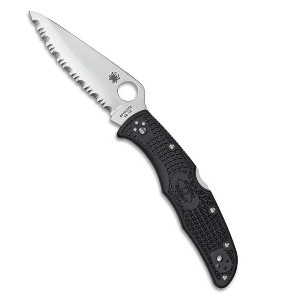 Spyderco Endura 4 Lightweight Folding Pocket Knife with 3.80" VG-10 SpyderEdge Steel Blade |High-Strength FRN Handle with Non-Slip Grip, Black - 1 of 4