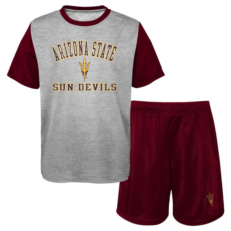 NCAA Arizona State Sun Devils Toddler Boys&#39; T-Shirt &#38; Shorts Set, 1 of 4